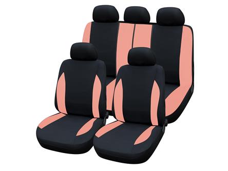 pink polyester seat cover set